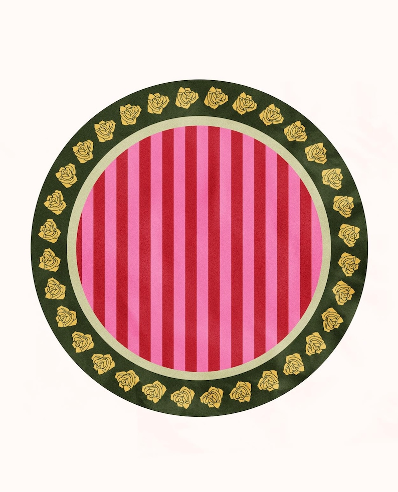 Stripes and Roses tafelkleed afbeelding 5