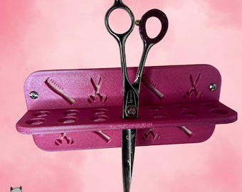 The Updo- Vertical Wall Mounted Hair Stylist Scissor Holder— 14 pairs, Simple organizer |