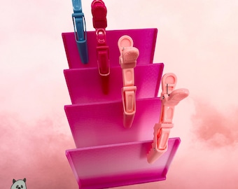The French Twist- Hair Stylist Clip Organizer—Holds Hairstylist Alligator Clips and Many Others -Kobalt Mini Toolbox Compatible