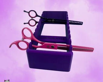 The Beautician - Hair Stylist Scissor Holder— Up to 10 pairs, Simple organizer |