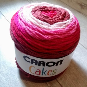 Caron Cakes Yarn ~ CHERRY CHIP ~ New ~ Free Shipping