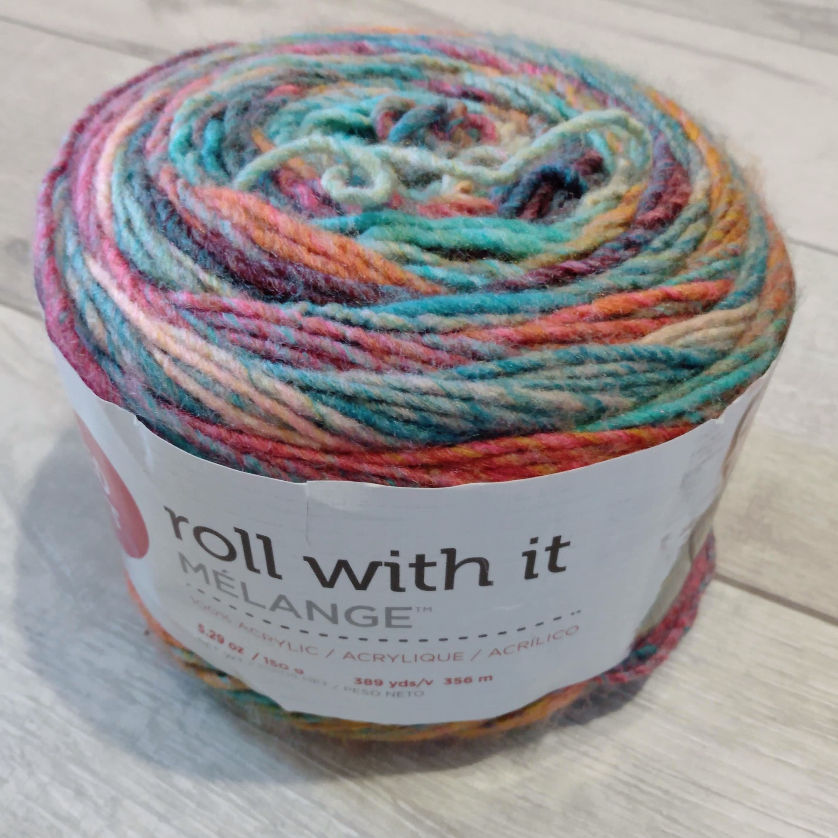 Red Heart Yarn Roll With It Melange