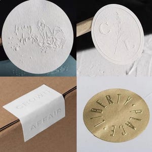 Adesivos 3D em relevo personalizados | Etiquetas de logotipo personalizadas para embalagens, caixas de presente, sacolas, selos de festa, bronzeamento DIY e manualidades
