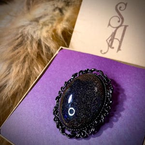Oval Cabochon Brooch/3 Colors To Choose From/Gothic/Ren Faire/Cosplay/READY TO SHIP