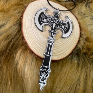 Viking Axe Necklace and Earrings Set/Ren Faire/Medieval/Viking/Cosplay/Mirrored Acrylic/READY TO SHIP