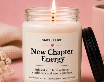 New Job Gift for Her, Promotion Gift, New Beginnings Candle, Encouragement Gift for Friend, Coworker Goodbye Gift, New Chapter Energy