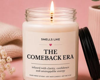Encouragement Gift for Her, The Comeback Era Candle, New Beginnings Gift, Self Love Candle, Fresh Start Gift, New Job Gift