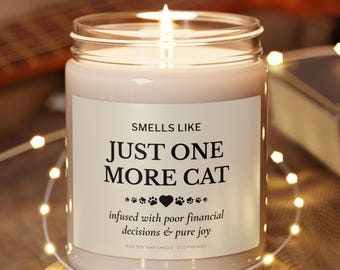 Regalo para amantes de los gatos, vela para mamá gata, regalo para dueños de gatos, regalo divertido para dueños de gatos, vela para señora gata, regalo para papá gato