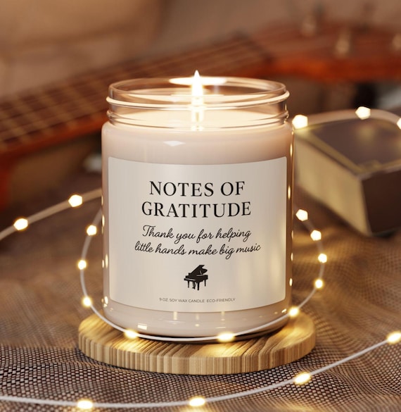 Piano Teacher Gift, Piano Teacher Candle, End of School Gift, New Piano Teacher, Christmas Gift, Piano Instructor Gift