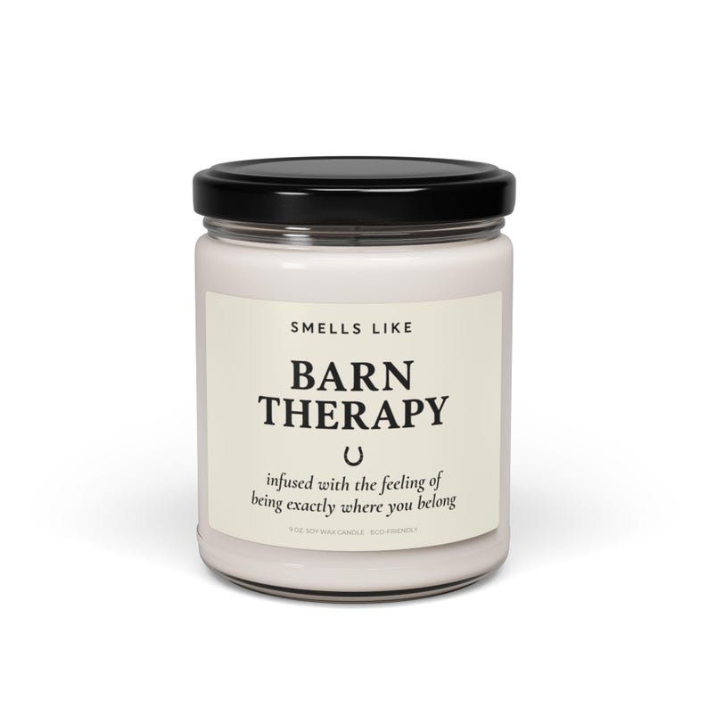Horse Lover Gift, Equestrian Candle, Barn Girl Gift, Horse Mom Gift, Barn Therapy Candle, Horseback Riding Instructor Gift image 5