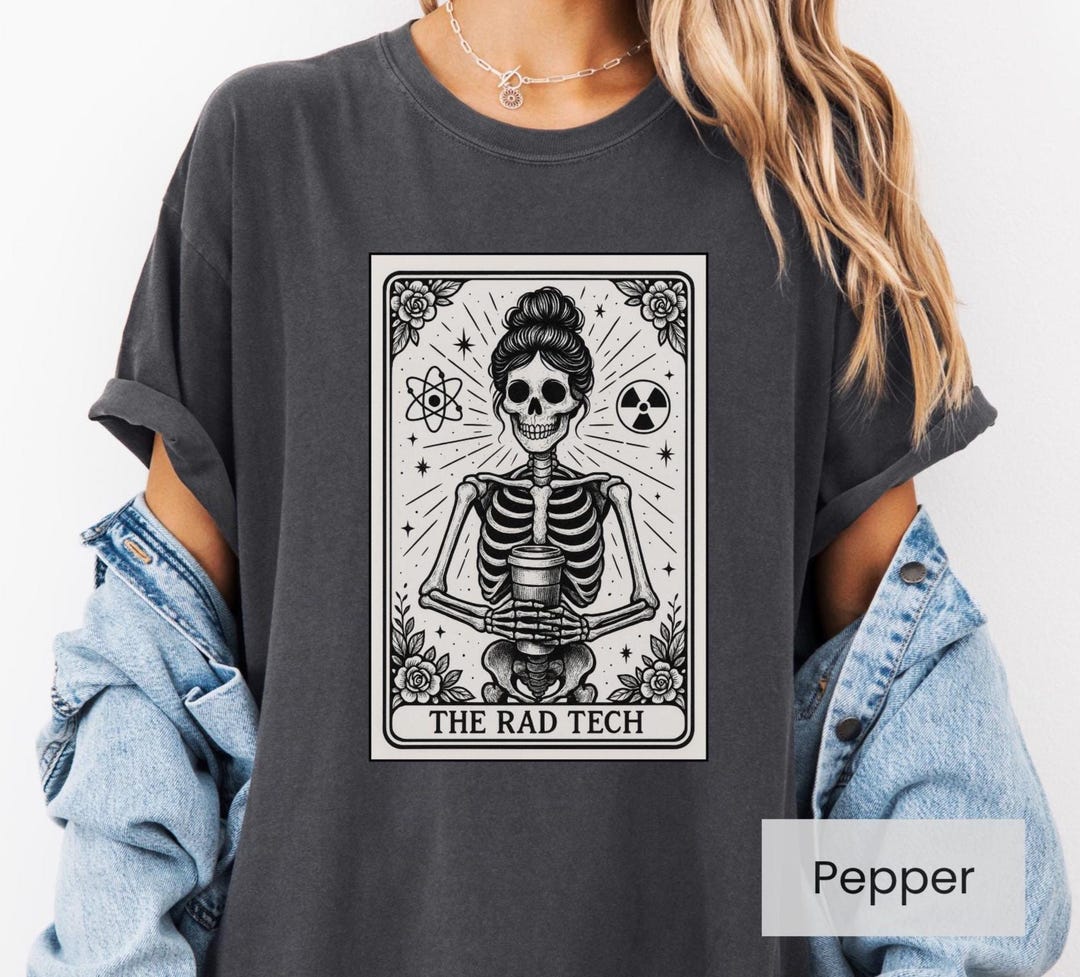 Rad Tech Shirt, Skeleton Tarot Card Radiology Tech T-shirt, Funny X-ray ...