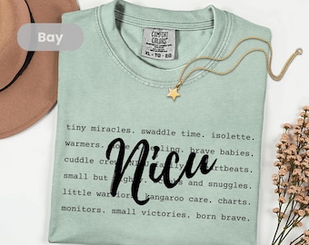 NICU Nurse Shirt, Comfort Colors Hospital Staff Tee, Neonatal Nurse Appreciation Gift, NICU Department T-Shirt, NICU Parents Tee