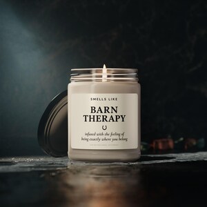 Horse Lover Gift, Equestrian Candle, Barn Girl Gift, Horse Mom Gift, Barn Therapy Candle, Horseback Riding Instructor Gift image 7