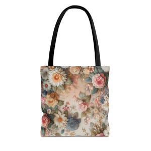 Floral Tote Bag: Spring Flower Print, Eco-Friendly Canvas Carryall