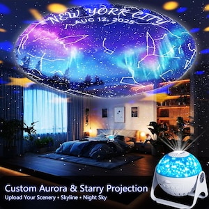 Custom City Skyline Projector | Personalized Night Sky With Date