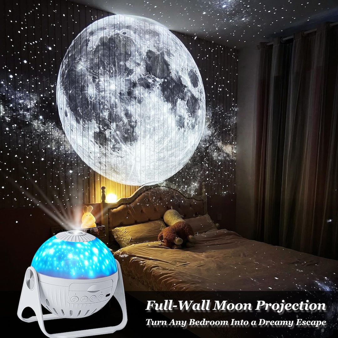 Moon Projector Night Light | Star Projector for Bedroom | Galaxy ...