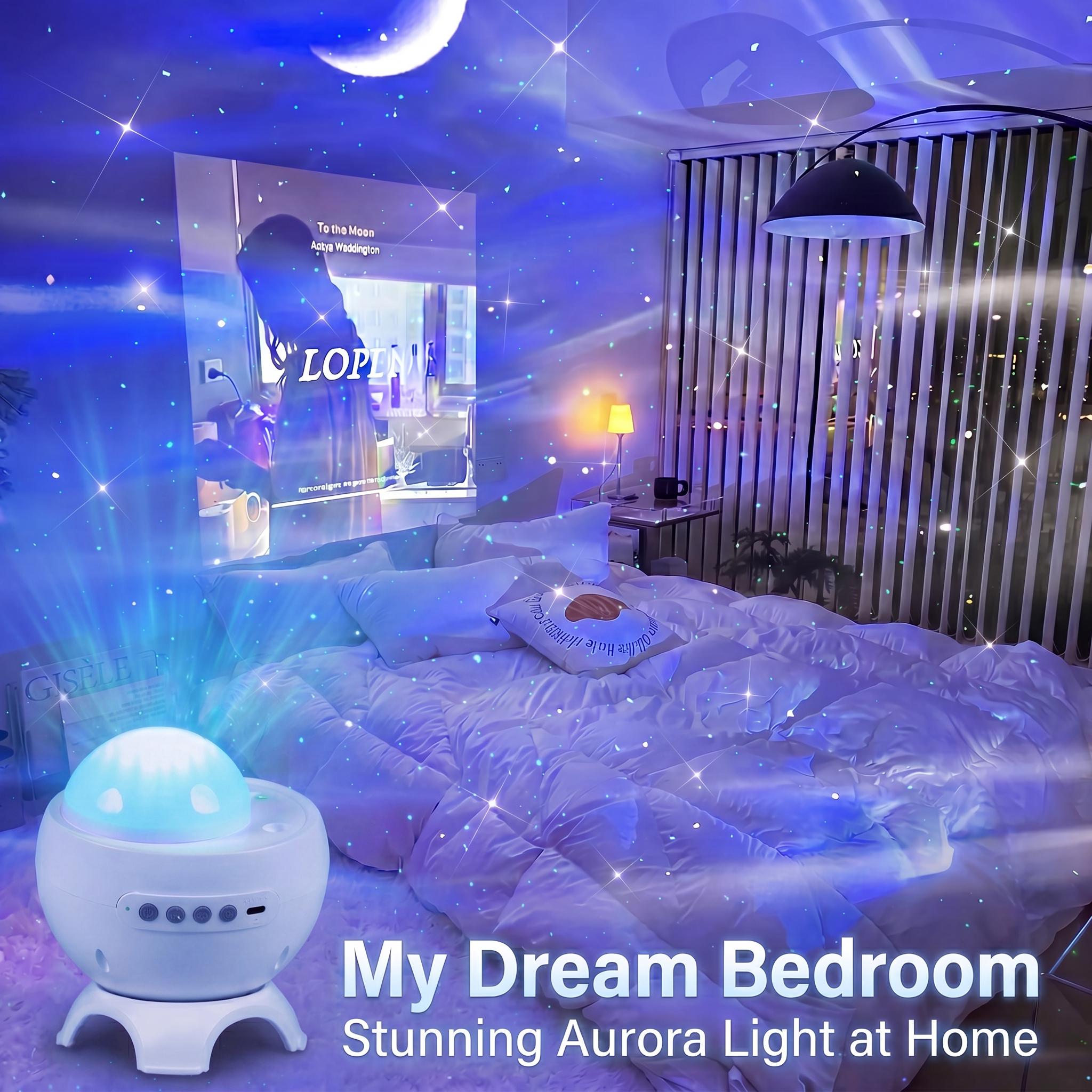 Keyora Aurora Borealis Night Light Projector – 16-Color Northern Lights Lamp With Remote, Rechargeable & Plug-in Options – For Bedroom Decor, Meditation, And Relaxation