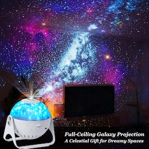 Galaxy Deckenprojektor | Sternenprojektor Nachtlicht | Schlafzimmer Sternenhimmel Licht | Nebel Lampe | Raumdekor Geschenk