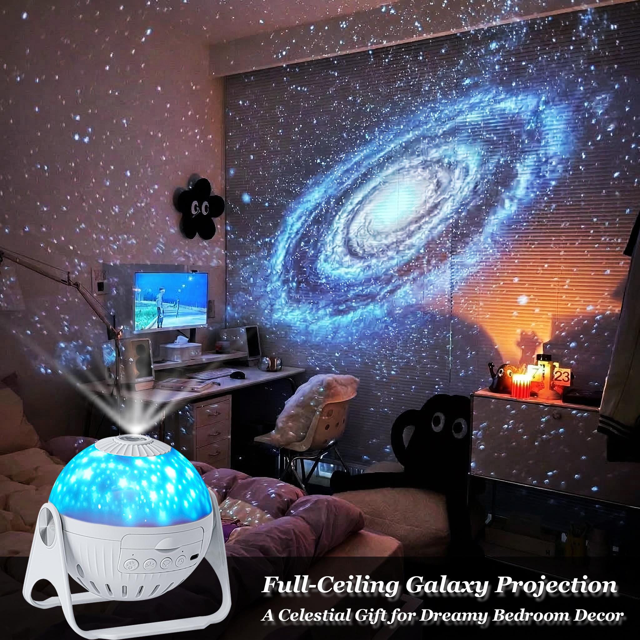 Galaxy Projector Night Light | Nebula Star Projector | Ceiling