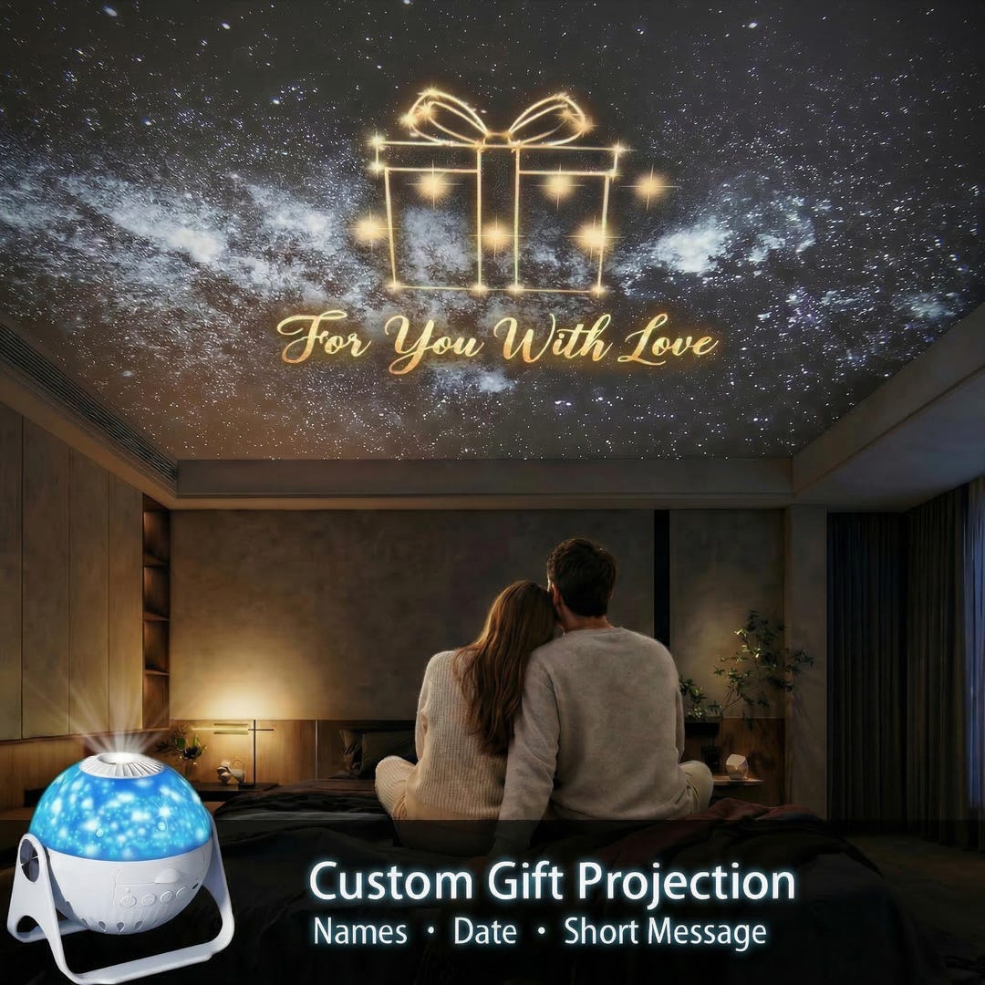 Personalized Star Projector Gift for Him Her Couples Bedroom Decor ...