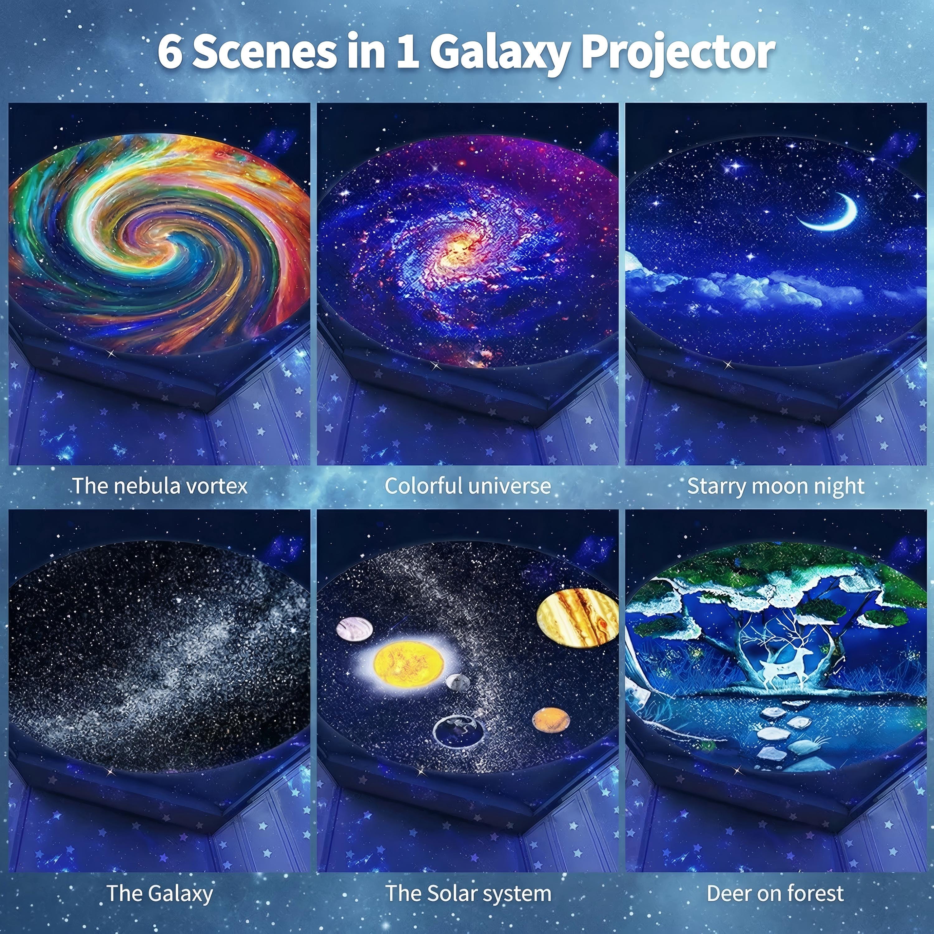Galaxy Ceiling Projector | Star Projector Night Light | Bedroom