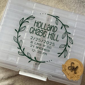 Monthly Milestone Photo Box | Baby&#39;s First Year Photo Keeper | Baby Memory Box Photo Keeper | Baby Keepsake Photo Box