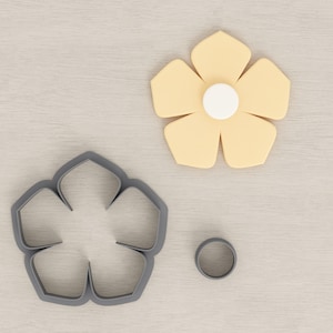 Simple Flower and Circle Cookie / Polymer Clay Cutter Set - Various Sizes
