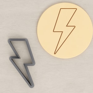 Lightning Bolt Cookie / Polymer Clay Cutter - Various Sizes