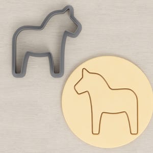 Dala Horse Polymer Clay and Cookie Cutter - Various Sizes