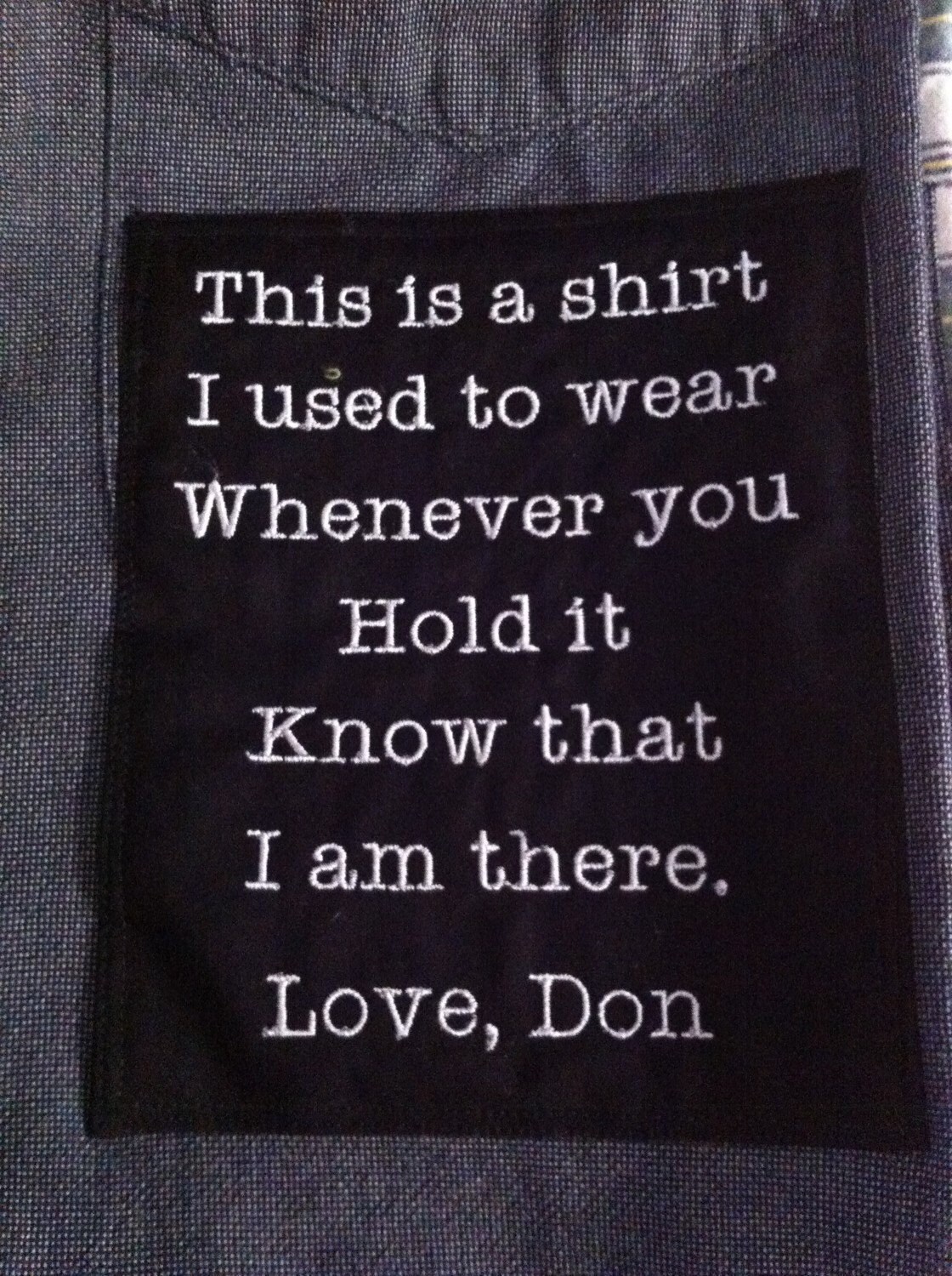 Memory Keepsake Pillowcase Made From Shirts or clothing of Etsy