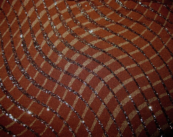 Brown Slinky With Gold Glitter Lycra Fabric 8 X Etsy