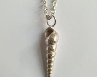 Sterling Silver Long Shell Necklace