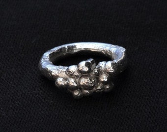 Handmade Silver Bubble Ring