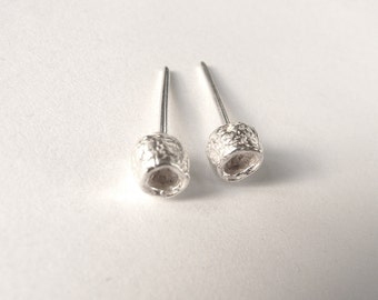 Silver Bottlebrush Studs, silver earrings, silver stud earrings, first earrings, modern earrings, contemporary earrings