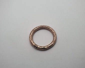 Rose Gold Plated Silver Handmade Reticulated Ring