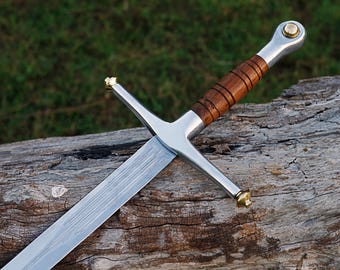 Custom Medieval Sword, Real Stainless Steel Roman Blade, Handmade Viking Long Sword For Collectors
