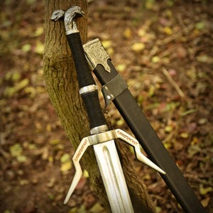 Witcher Sword, Viking Sword, Geralt of Rivia Sword, The Witcher Wild Hunt Sword, Witcher 3 Replica Sword, Long Sword, Groomsmen Gift.