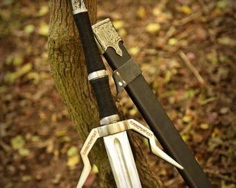 Witcher Sword, Viking Sword, Geralt of Rivia Sword, The Witcher Wild Hunt Sword, Witcher 3 Replica Sword, Long Sword, Groomsmen Gift.