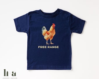 Free Range Chicken T-shirt funny shirt for women and children farm raised and free range family homestead Tee cute chicken apparel for kids