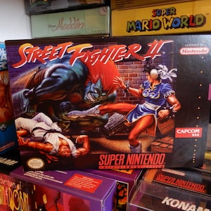 スーパーストリートファイター2 | スーパーファミコン SNES | 復刻版ボックスマニュアルと挿入物