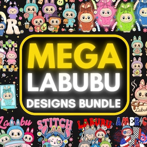 Labubu Design Mega Bundle, Monster Kawaii Cute Digital Files, Cute labubu png, labubu figures Art, labubu download, Labubu PNG Clipart