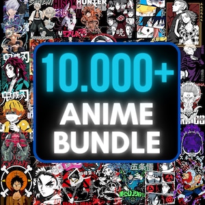10.000+ High Quality Mega Anime Designs Bundle with CLEAR Background, Tshirt Hoddie Anime PNG, Print on Demand ,Anime SVG, Anime Design Art
