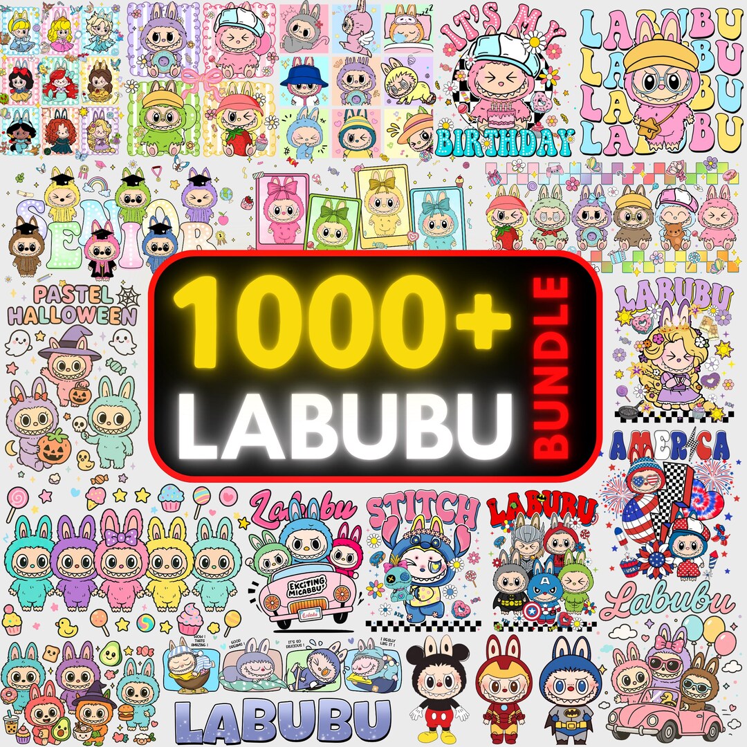 1000+ Labubu Design PNG Bundle | Kawaii Cute Digital Stickers |cute ...