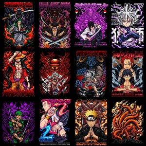 25.000 Special Anime Bundle Premium Designs with CLEAR Background, Perfect for Print on Demand, T-Shirt Hoddies, Anime SVG, Png design Pack