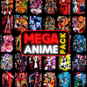 25.000+ Anime Bundle Designs with CLEAR Background, Perfect for Print on Demand,T-Shirt Hoddies Anime PNG, Anime SVG, Mega Pack Anime Design