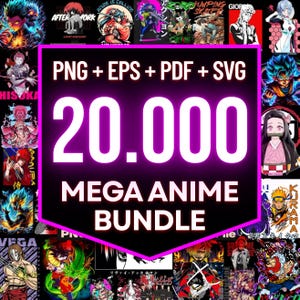 20.000+ Anime Design Bundle High Quality Transparent BG, Print on Demand Designs, T-Shirt Hoddies Clothes Anime PNG, Anime SVG, Big Png Pack