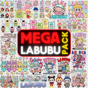 Labubu +1200 Designs PNG Mega Bundle, Labubu Clipart, Labubu PNG, Cute Labubu Vector, Cartoon Character SVG, Cricut Files Digital Labubu Cut