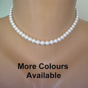 Single Strand PRECIOSA Pearl UNISEX Choker, Single Strand Pearls, Dainty Pearl Choker, Bridal Pearls, Bridesmaid Pearls, Weddings Pearls