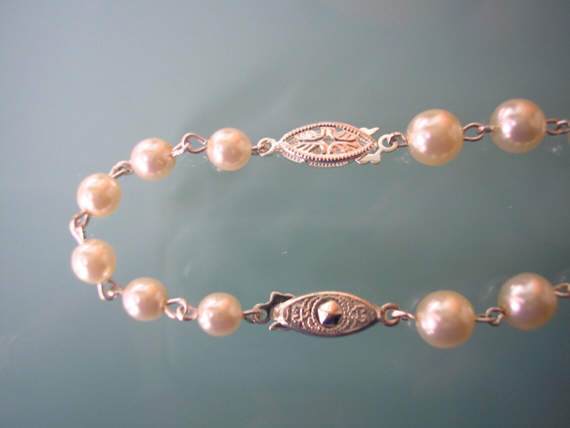Pearl Necklace Extender With Fish Hook Clasp Pearl Extender Etsy