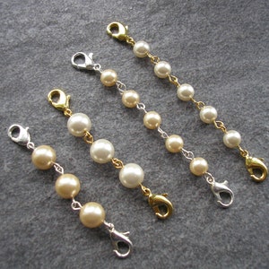 Pearl Necklace Extender With FISH HOOK Clasp, Pearl Extender